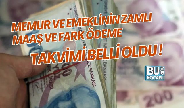 MEMUR VE EMEKLİNİN ZAMLI MAAŞ VE FARK ÖDEME TAKVİMİ BELLİ OLDU