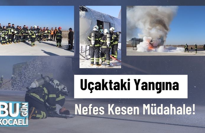 Çukurova Uluslararası Havalimanında Tatbikat. Uçaktaki Yangına Nefes Kesen Müdahale!