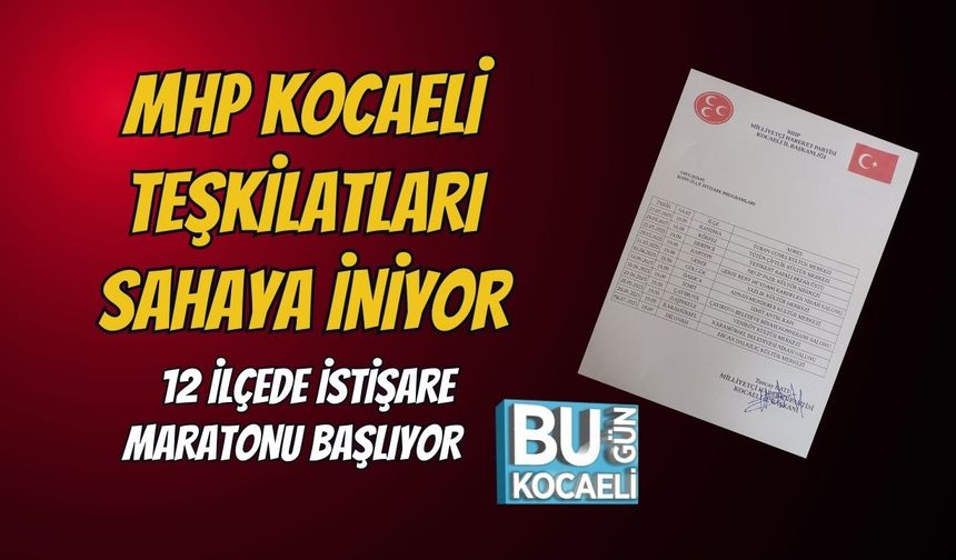 MHP Kocaeli Teşkilatları Sahaya İniyor: 12 İlçede İstişare Maratonu Başlıyor