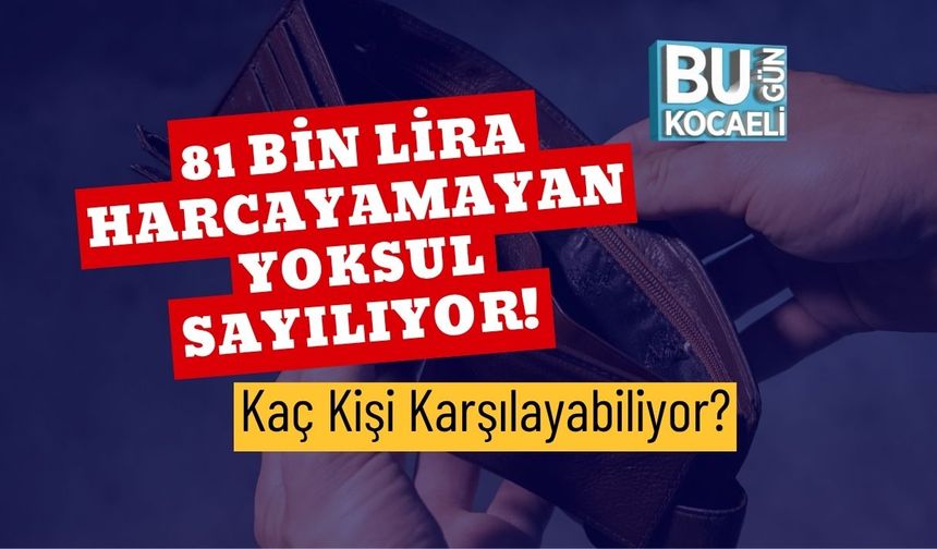 81 Bin Lira Harcayamayan Yoksul Sayılıyor! Kaç Kişi Karşılayabiliyor?