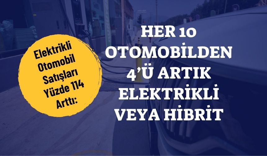 Elektrikli Otomobil Satışları Yüzde 114 Arttı: Her 10 Otomobilden 4’ü Artık Elektrikli veya Hibrit
