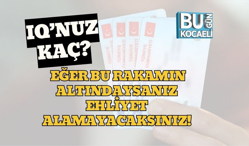 IQ’nuz Kaç? Eğer Bu Rakamın Altındaysanız Ehliyet Alamayacaksınız!