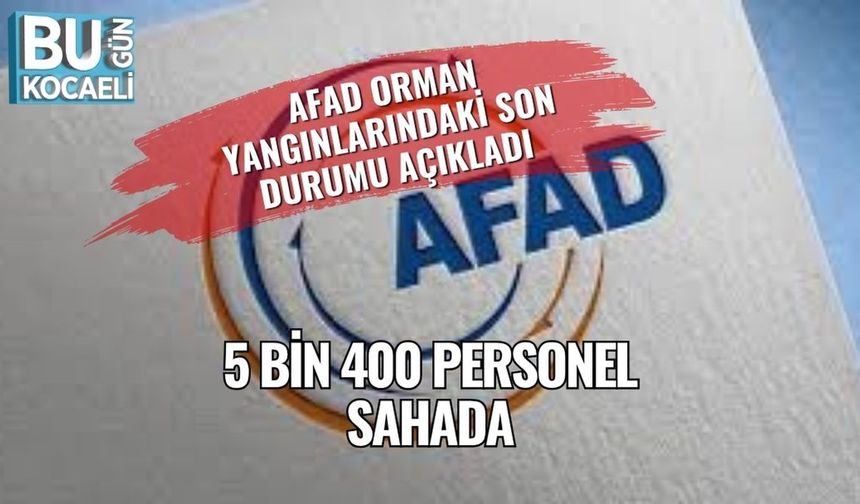AFAD Orman Yangınlarındaki Son Durumu Açıkladı: 5 Bin 400 Personel Sahada