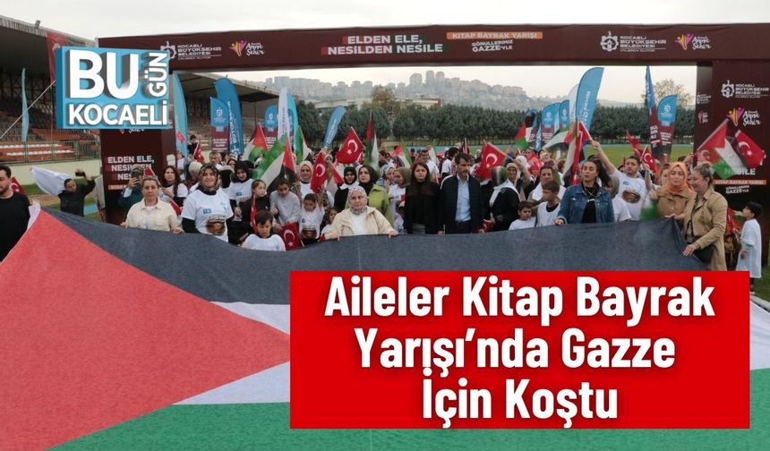 Aileler Kitap Bayrak Yarışı’nda Gazze İçin Koştu