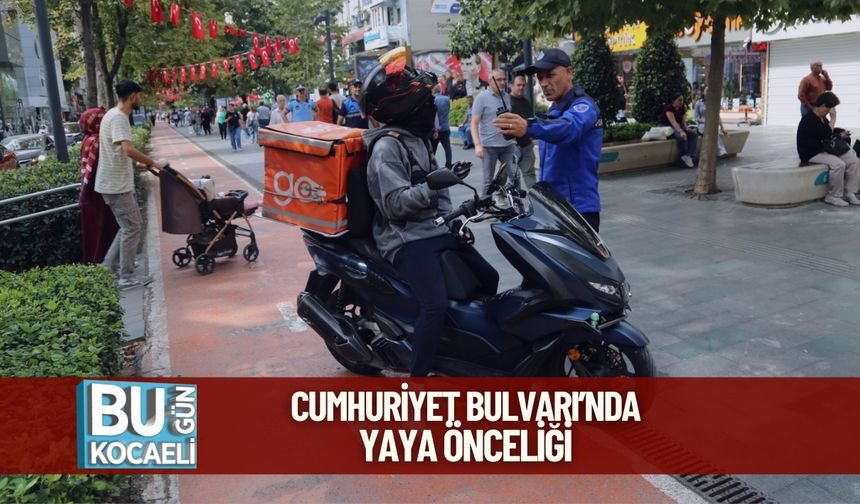 Cumhuriyet Bulvarı’nda Yaya Önceliği