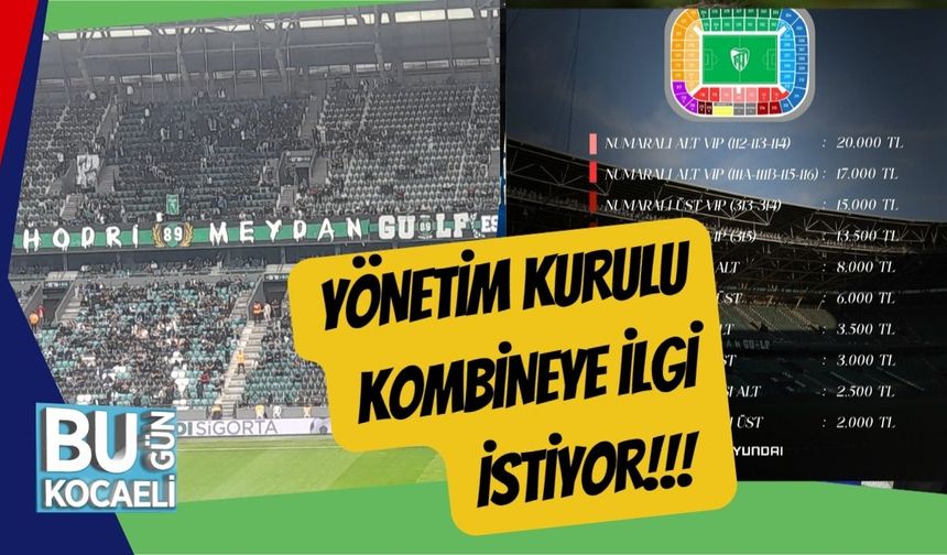 Yönetim Kurulu Kombineye İlgi İstiyor!!!