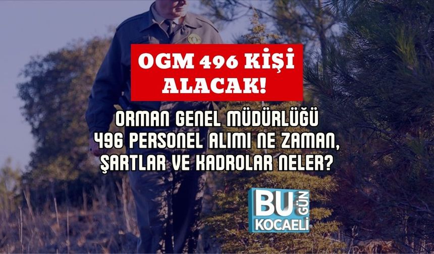 OGM 496 Kişi Alacak! Orman Genel Müdürlüğü 496 Personel Alımı Ne Zaman, Şartlar ve Kadrolar Neler?