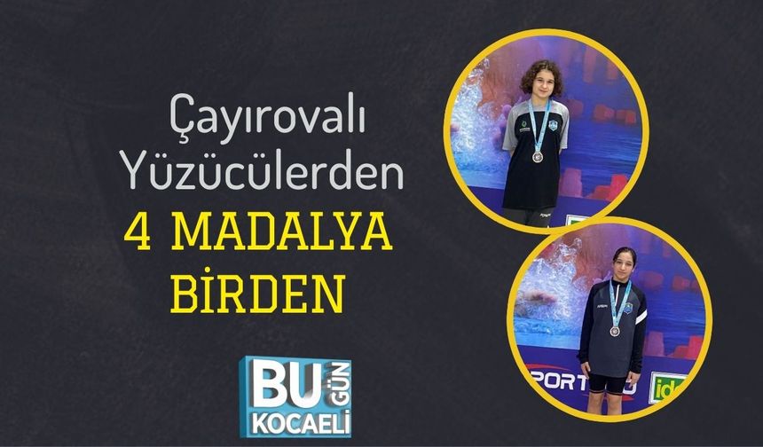 Çayırovalı Yüzücülerden 4 Madalya Birden