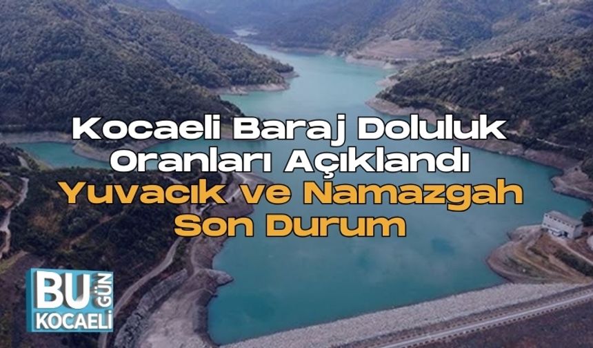 Kocaeli Baraj Doluluk Oranları Açıklandı: Yuvacık ve Namazgah Son Durum