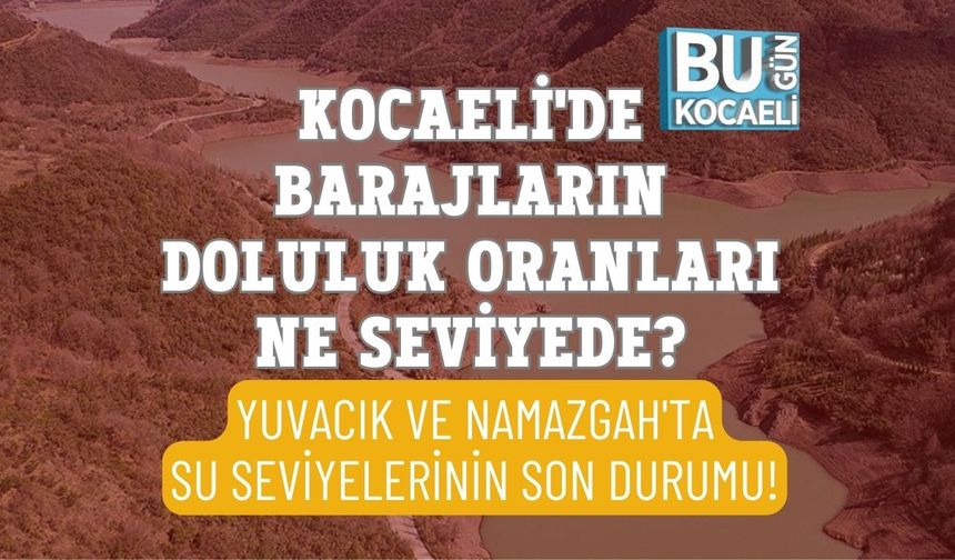 KOCAELİ'DE BARAJLARIN DOLULUK ORANLARI NE SEVİYEDE? YUVACIK VE NAMAZGAH'TA SU SEVİYELERİNİN SON DURUMU!
