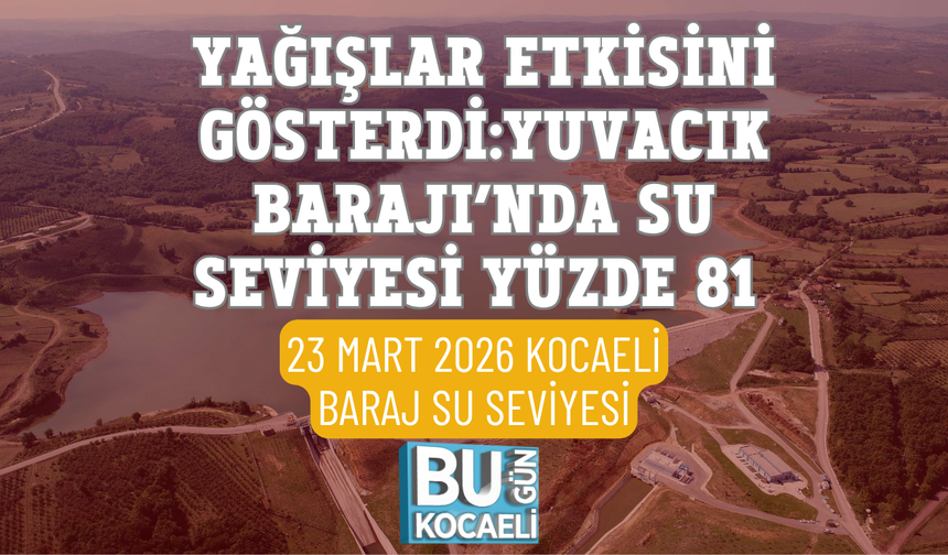 YAĞIŞLAR ETKİSİNİ GÖSTERDİ: YUVACIK BARAJI’NDA SU SEVİYESİ YÜZDE 81