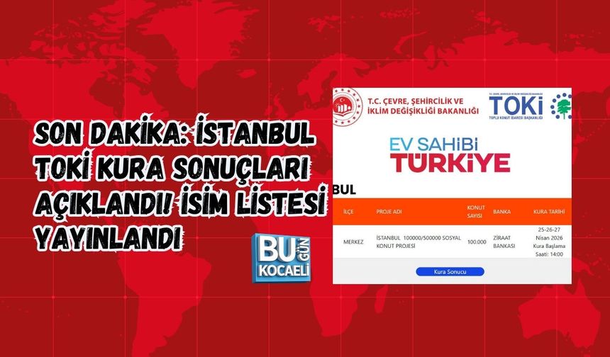 SON DAKİKA: İSTANBUL TOKİ KURA SONUÇLARI AÇIKLANDI! İSİM LİSTESİ YAYINLANDI