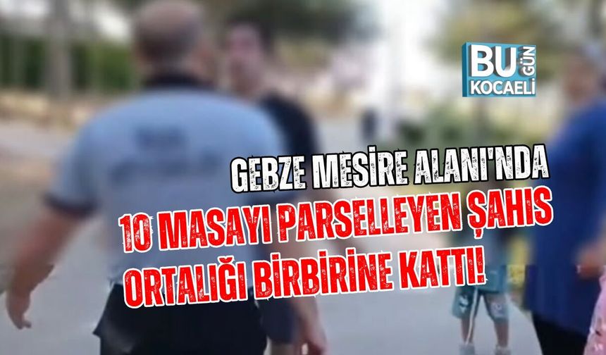 GEBZE MESİRE ALANI'NDA 10 MASAYI PARSELLEYEN ŞAHIS ORTALIĞI BİRBİRİNE KATTI!