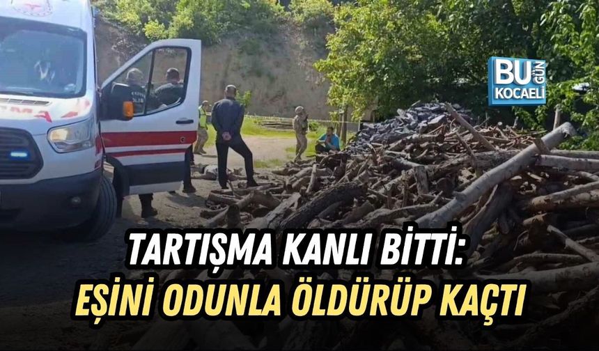 TARTIŞMA KANLI BİTTİ: EŞİNİ ODUNLA ÖLDÜRÜP KAÇTI