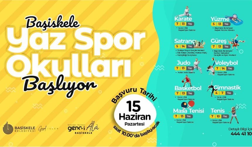BAŞİSKELE BELEDİYESİ YAZ SPOR OKULLARI KAYITLARI BAŞLIYOR