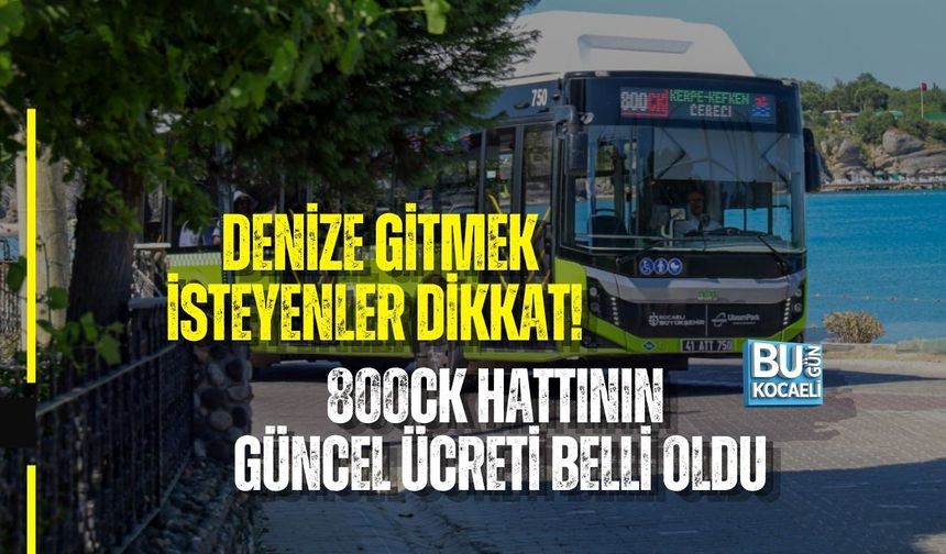 DENİZE GİTMEK İSTEYENLER DİKKAT! 800CK HATTININ GÜNCEL ÜCRETİ BELLİ OLDU