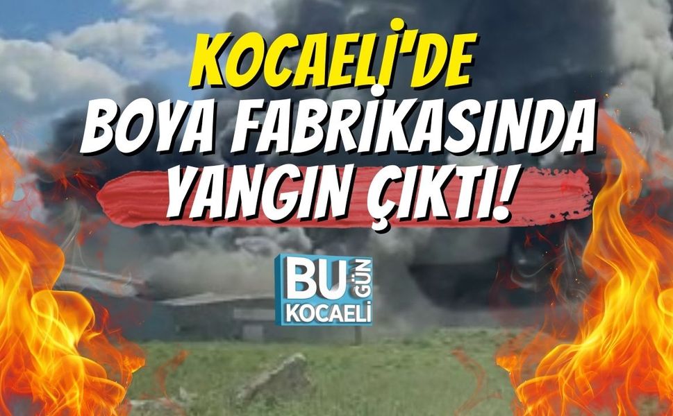 Kocaeli'de Boya Fabrikasında Yangın Çıktı!