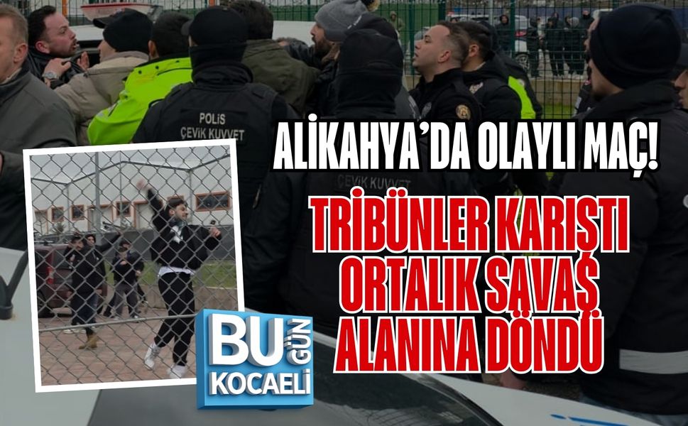 ALİKAHYA’DA OLAYLI MAÇ! TRİBÜNLER KARIŞTI, ORTALIK SAVAŞ ALANINA DÖNDÜ