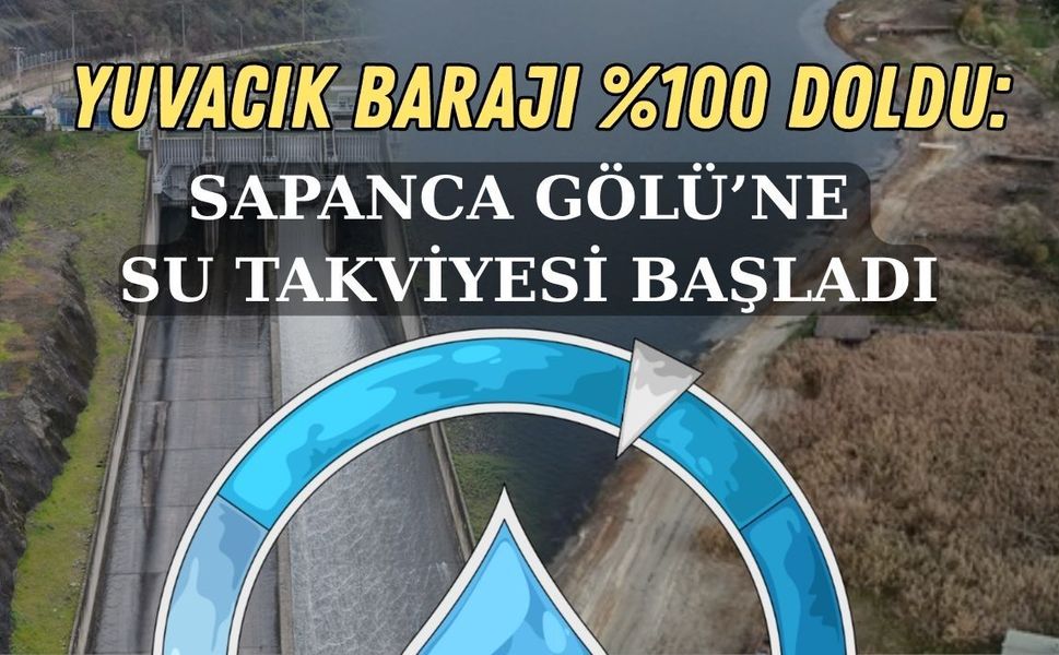 YUVACIK BARAJI YÜZDE 100 DOLDU: SAPANCA GÖLÜ’NE SU TAKVİYESİ BAŞLADI