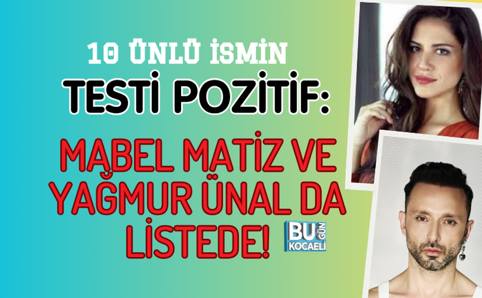 10 ÜNLÜ İSMİN TESTİ POZİTİF: MABEL MATİZ VE YAĞMUR ÜNAL DA LİSTEDE!