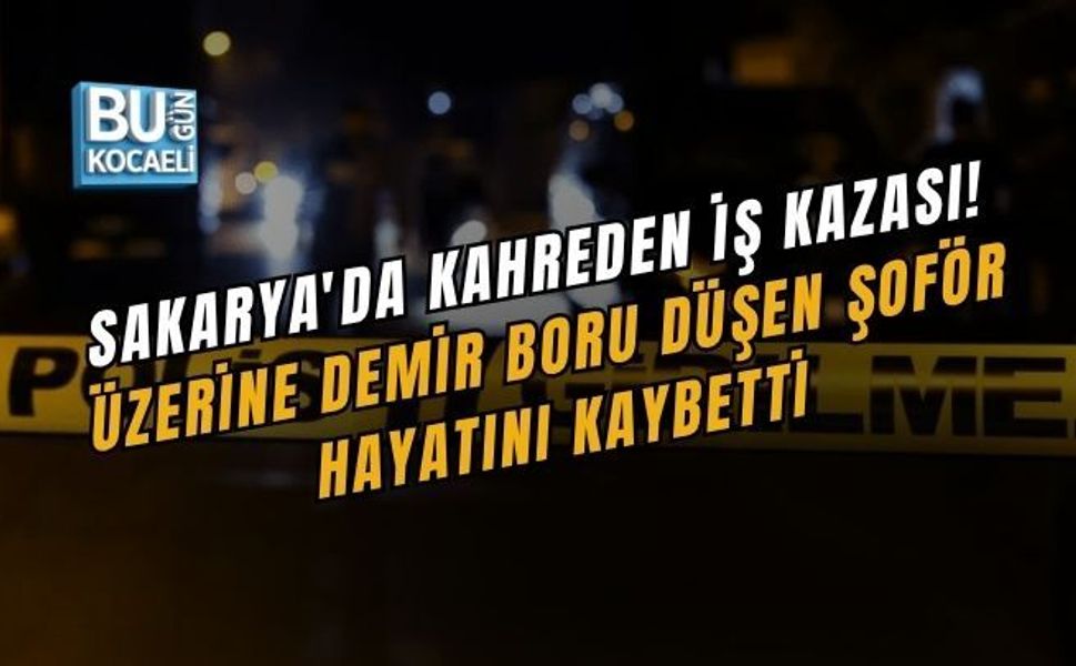 SAKARYA'DA KAHREDEN İŞ KAZASI! ÜZERİNE DEMİR BORU DÜŞEN ŞOFÖR HAYATINI KAYBETTİ